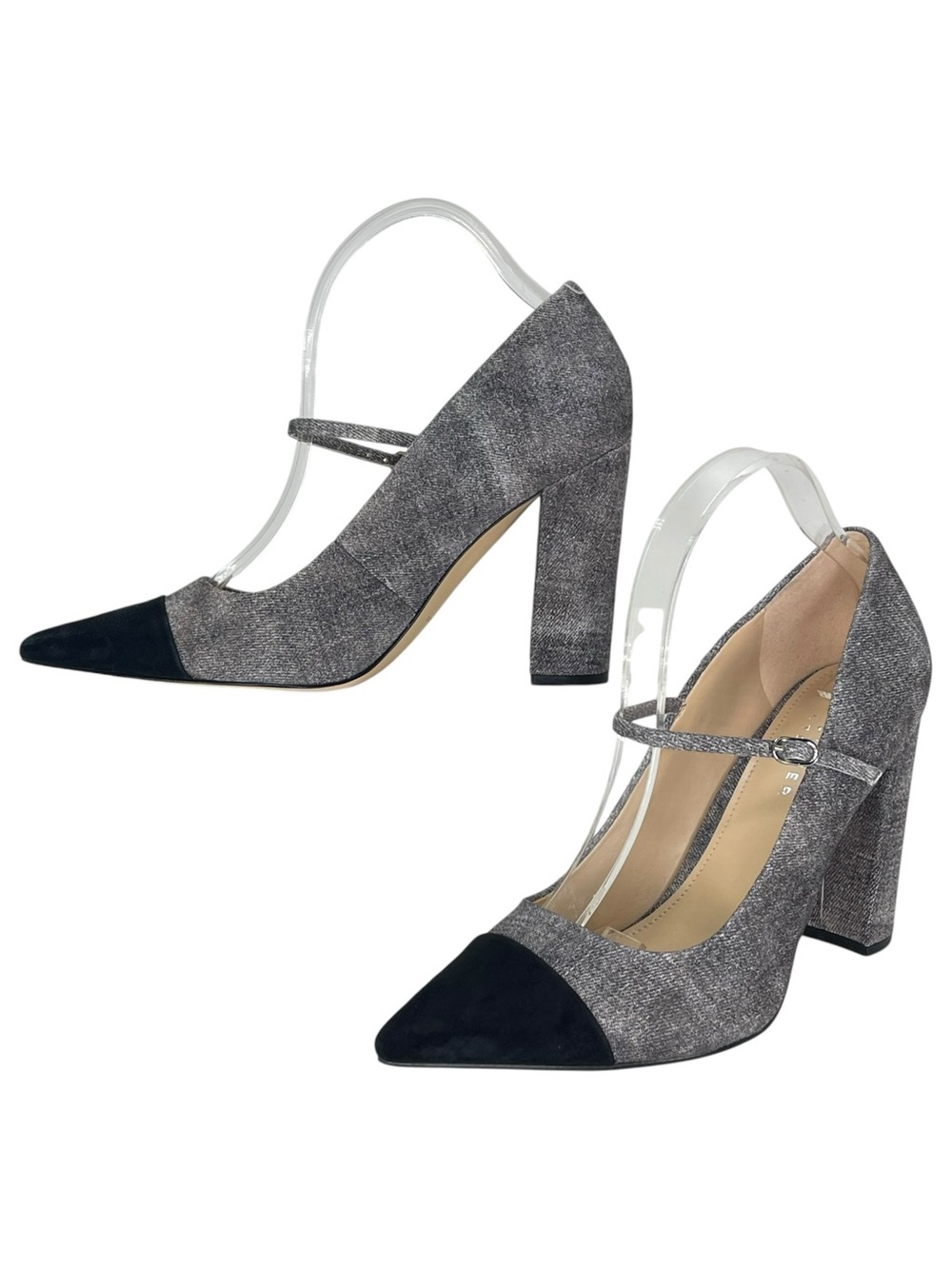 Marc Fisher Anellie Grey Cap Toe Womens Pumps Size 11M - Picture 10 of 12